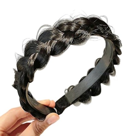 Usynlig Flettet Hårbånd Hår Flettet Pandebånd Fluffy Flettet Hårbøjle