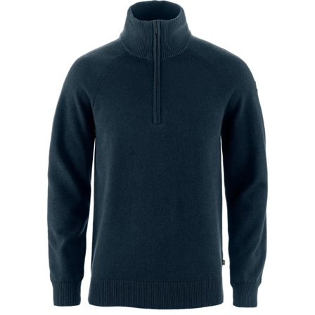 Fjällräven Övik Lite Half Zip S - male - Dark Navy/Blue - Sweaters & knitwear