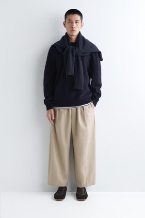 COS Männer Verkürzte Hose Aus Baumwolle Mit Barrel-Bein in Beige