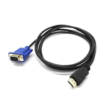 HDMI-yhteensopiva VGA-muunninkaapeli audiokaapeli D-sub uros videokaapelisovitin HDTV-tietokonenäytölle PC-kannettavalle TV LGL:lle