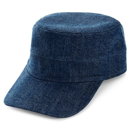 Lacuna | Gorra de cadete en denim azul claro para hombres - Gorras para hombre