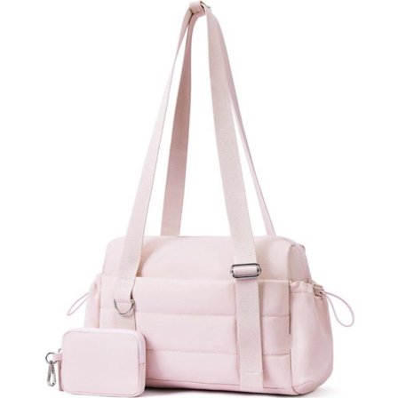 Sports taskesæt til kvinder, 2 stk. kompakt weekendrejse håndbagage 30x10,7x20 cm pink til træning sport rejse