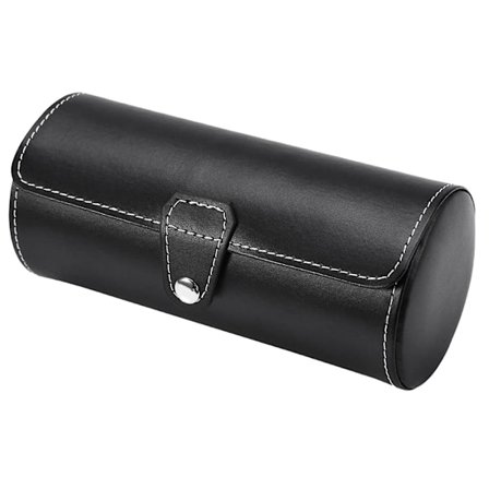Reiseuretboks med 3 rom for smykker, etui for smykker/uret/uretbokser (svart)