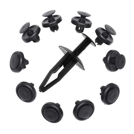 10x 7mm Bumper Trim Klips Paneler For Motorbeskyttelse Deksel Med 25 stk Plastnagler Festeskruer Bil Bumper