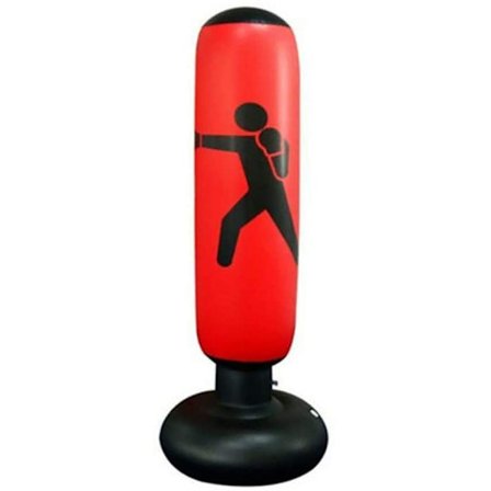 WingFly Oppblåsbar Boksesekk, Fristående Boksesekk Boks Sport Stressavlastning Rød