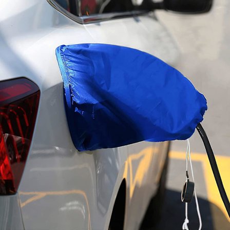 Laderportdeksel for elbil, Regntæt Vandtæt Udendørs Laderport Stikdæksler, Sne Frost Regn Sol UV All-vejr Beskyttelse, Magnetisk