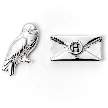 Harry Potter Silverpläterade Örhängen Hedwig Owl & Letter