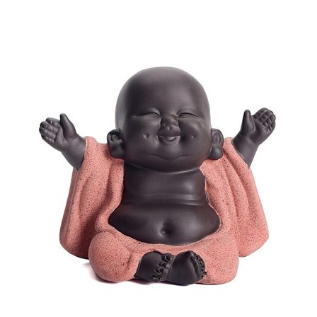 1 stk (Rosa) Ornamentalt Te-Skulptur, Keramisk Buddha-Statue