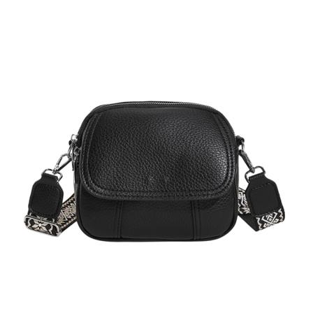 Uusi Naisten Pieni Nahkainen Crossbody Laukku Kolme vetoketjua Paksu Hihna Crossbody Laukku Lompakko Olkalaukku 2024 light white