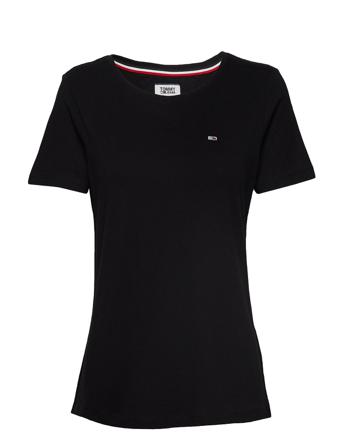 Tjw Soft Jersey Tee T-shirt Top Sort Tommy Jeans