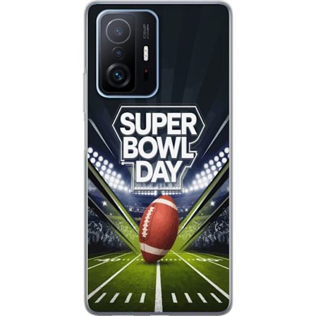 Yhteensopiva Puhelinkuori Xiaomi 11T Super Bowl Day juliste, jossa amerikkalainen jalkapallo valaistuksella varustetulla areenalla dramaattisessa urhe