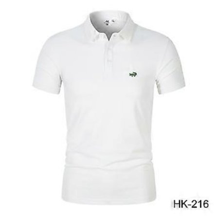 Vår/Sommer Herre Ny Fukttransporterende Hurtigtørkende Ensfarget Polo Skjorte Brodert Polo med Polo Krage (L hvit)