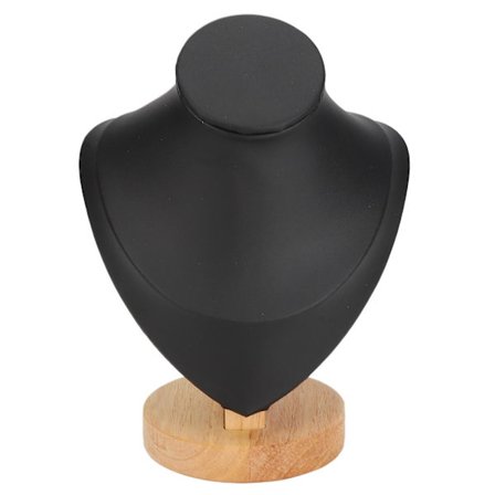 2024, Halskæde Display Holder Log Flannel PU Læder Halskæde Holder Stativ til Butik Sort