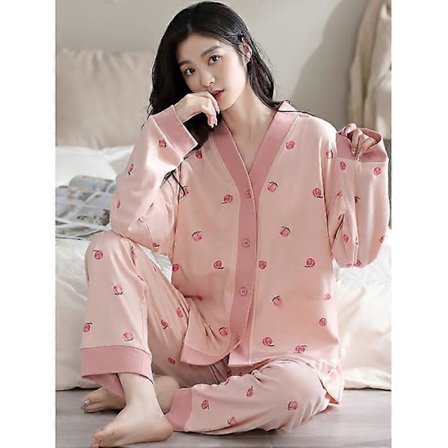 Söpöt Chanel-tyyliset pitkähihaiset pyjamat naisille, ylellinen oleskeluasusetti, kaksiosainen, syksy/talvi 2024 [D]