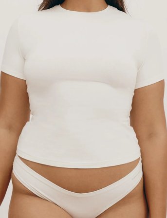 Organic Basics Flex Tee - White - L