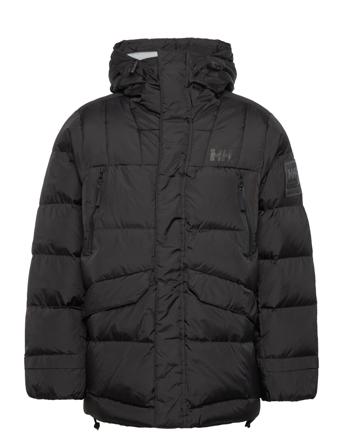Arctic Down Parka Vuorillinen Takki Topattu Takki Musta Helly Hansen