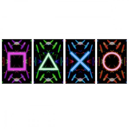 Videospillplakattrykk Spillrom Veggdekor (30*45cm) Sett 4 stykker, C