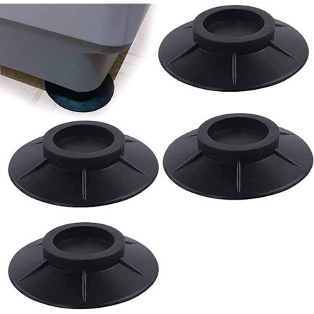 4 stk. Vaskemaskinefødder, Vaskemaskinefodpuder, Vaskemaskine Anti-Slip Fødder, Gummi Vibrationsdæmpere, Anti-Vibrationsmåtte, Til Vaskemaskine R