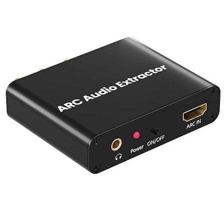 HDMI-kompatibel ARC-adapter, med digital optisk TOSLINK SPDIF/koaksial og analog 3,5 mm, HD ARC til RC