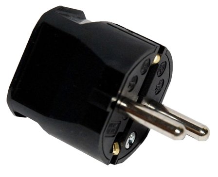 LKB 360084 Støpsel rett, svart, 2 x 16 A, jordet, Stikkontakter & kabler