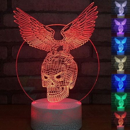 3D LED-hjort optisk illusionssensor nattlampa med smart T