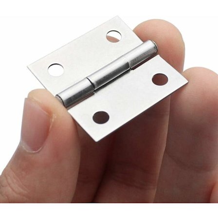 30 stk. Mini hængsel 25mm rustfrit stål Butt dørhængsler Miniature møbelbeslag Dørhængsel med skruer til DIY smykkeskrin dukkehus
