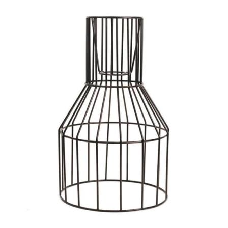 Sort industrilampeskærm 32 x 20 cm Svart