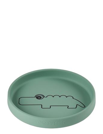 Silic Plate Croco Home Meal Time Plates & Bowls Plates Vihreä D By Deer