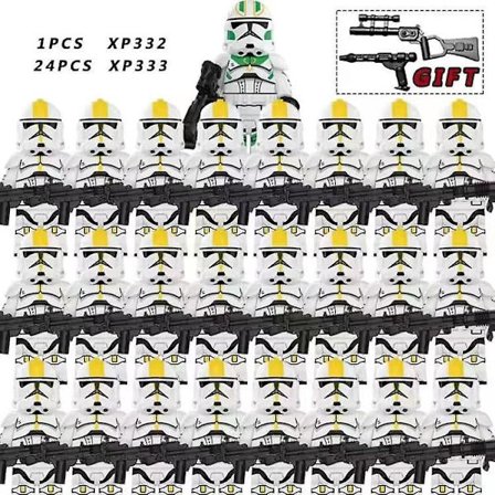 25 kpl Star Wars 322./501. legioonan mandalorialainen Sith Trooper Clone Warrior -kypäräminihahmo rakennusleluja