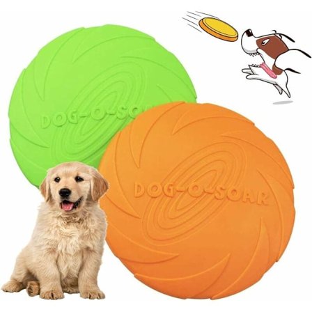 Hundedisk, hundefrisbeer, 2 frisbee lekehunder, Kompatibel med spill Sport E