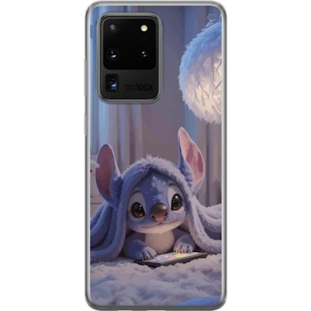 Yhteensopiva Puhelinkuori Samsung Galaxy S20 Ultra Stitch alapuolella huopa ilta valo viihtyisä sininen muotoilu lämmöllä leikkisyyttä ja unelias tunn
