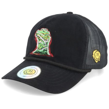 Lucid Smile - Svart trucker Keps - Colourful Lizard Bachelor Black/Mouse Trucker @ Hatstore