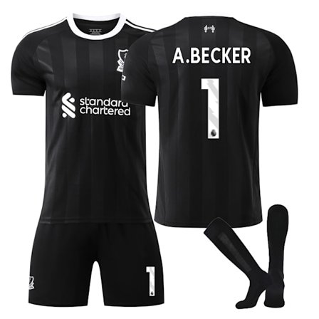 25-26 Liverpool F.C. Målmandstrøjer Sæt NO.1 A.BECKER Børn Voksen Fodboldudstyr med Strømper NO.1 28