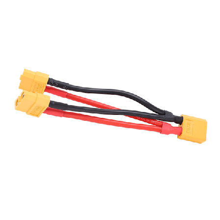 XT60 Parallell Batterikontakt Kabel Dubbel Förlängning Y Splitter 1 Hane till 2 Hona Silikonkabel för RC Batterier