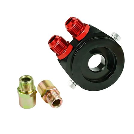 Sandwich Adapter Oliefilter Til Aluminium Universal Bil Oliekøler Kit Plade AN8 / AN10 YC100964