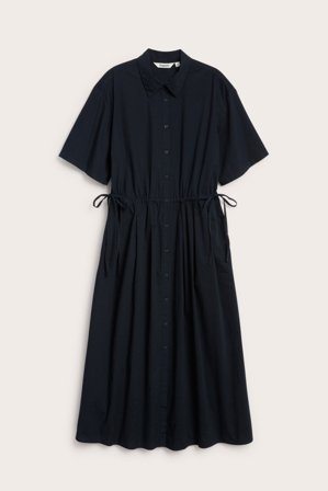 Kappahl | Skjortekjole med snøring Mørkeblå XL | Mørkeblå