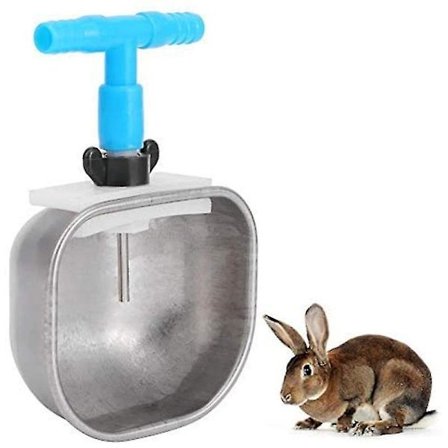 Rustfrit Stål Nippel Drikkeskål Kanin Farm Tilbehør