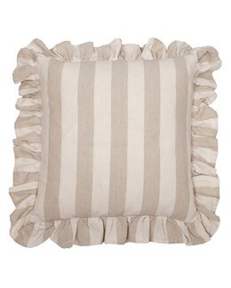 Tyynynpäällinen Amalia raidallinen röyhelöllä 1 kpl Pellava