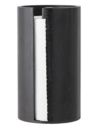 Bloomingville | Køkkenrulleholder, Sort, Kejsertræ | ONE SIZE