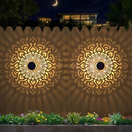 1/2/4-pakning Solcellebelysning LED Hagebelysning Utendørs Vegglamper Dekor for Gjerde og Terrasse
