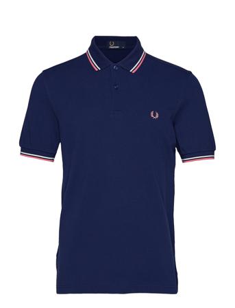 Twin Tipped Fp Shirt Polos Short-sleeved Blå Fred Perry