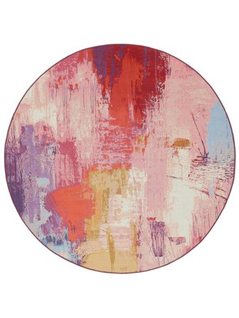 Indoor/Outdoor Rug Abstract Washable Small Anya - Multicolor Ø 100 Modern Style