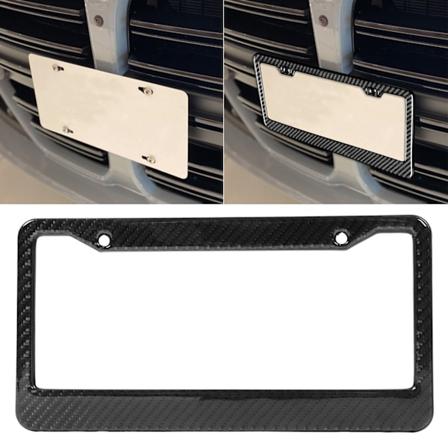 Nummerplåtsram i Torrt Kolfiber, Universal Ersättning för Ford C‐MAX Focus Fiesta Kuga Mondeo