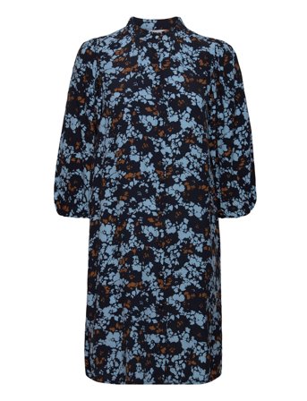 Mschmarcia Morocco 3/4 Shirt Dress Aop Blue MSCH Copenhagen