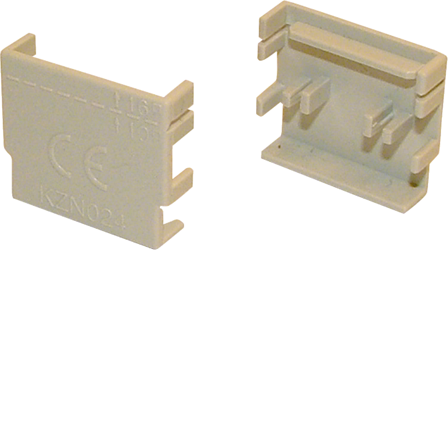 Hager KZN024 Ändstycke vit Till 4-polig skena, Elfördelning & strömförsörjning