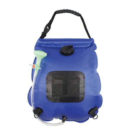 20L Soldrevet Bærbar Dusjpose med Avtakbar Slange og Bryter Dusjhode Kongeblå