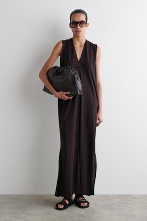 COS Frauen Sandalen Aus Veloursleder Mit Mehreren Riemen in Schwarz