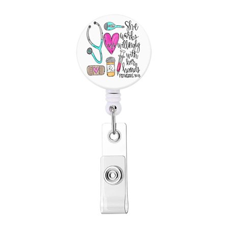 Medisinsk Arbeidsmerke-Rulleholder Med Alligator-Klips Student-ID-Kort For Sykepleier