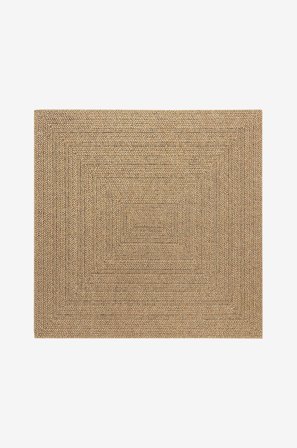 KM Home - Tasakudottu matto Natural - Luonnonväri - Ulkomatot - 200X200 - - Homeroom
