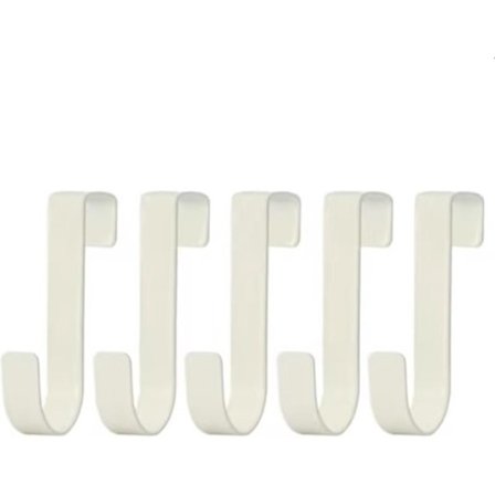 Go Go Gadget - Multifunktionella krokar - Hängkrok - Dörr - Kökslucka - Badrumsmöbler - Set om 5 delar - Vit